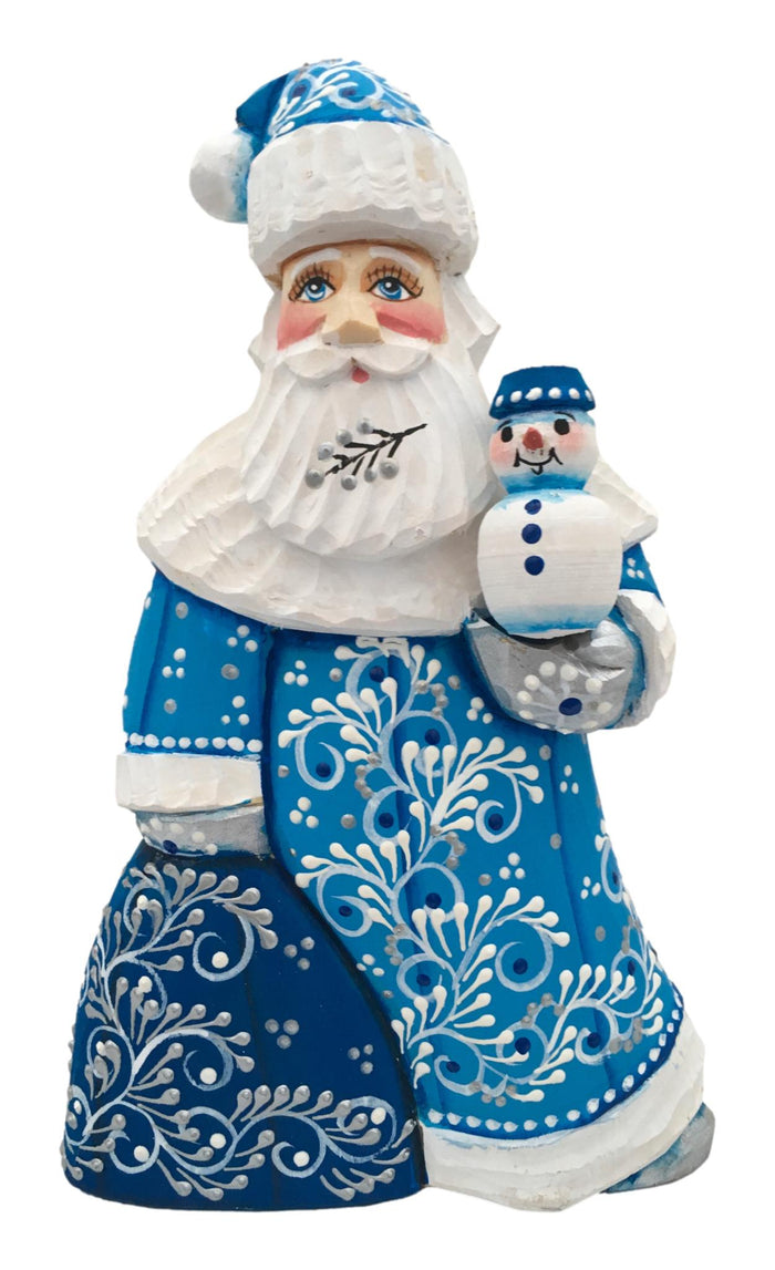 Wooden Russian Santa Claus with Horses BuyRussianGifts Store