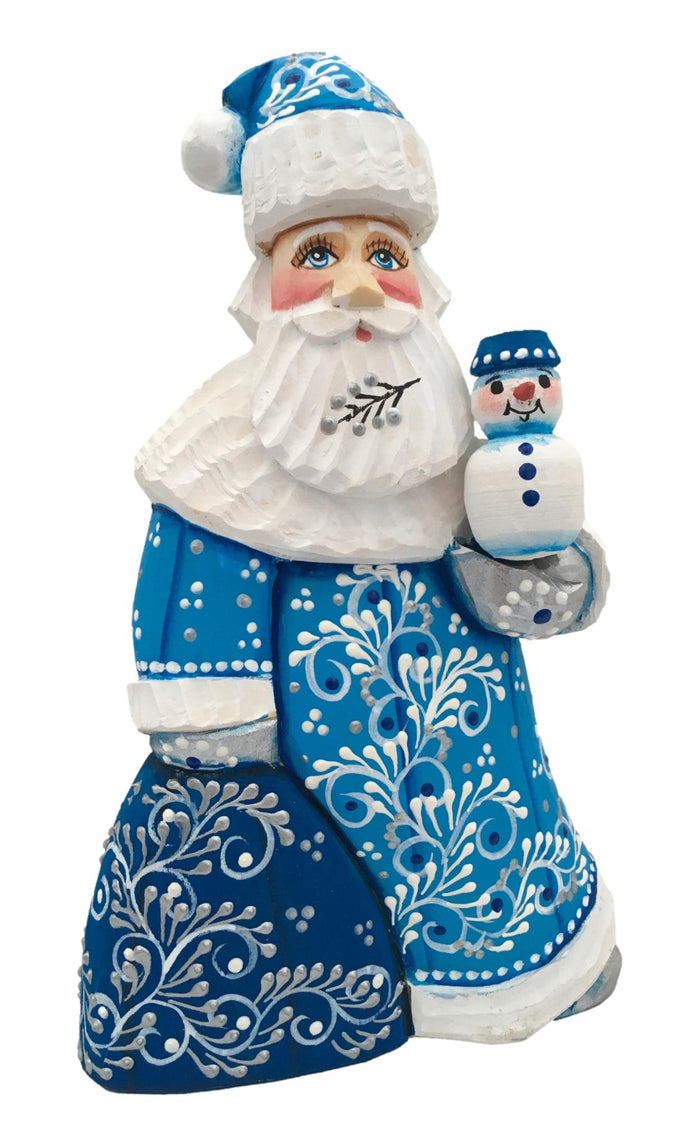 Wooden Russian Santa Claus with Horses BuyRussianGifts Store
