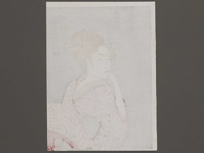 Young Woman Blowing a Popen (glass noisemaker) from the series Ten Classes of WomenÕs Physiognomy by Kitagawa Utamaro, (Small print size) / BJ335-909